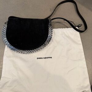 Paco Rabanne suede handbag